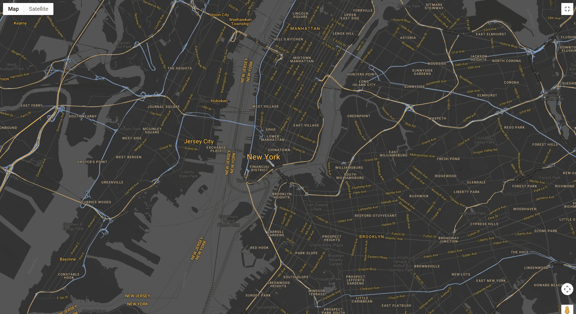 New York City Location Map